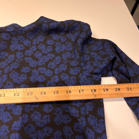 Elizabeth And James Blue Black Floral Long Sleeves Maxi Dress Size Small - Picture 11 of 13